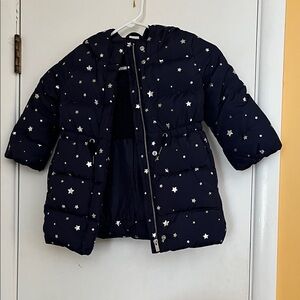 GAP Kids Starry Night Puffer Jacket - Navy and Silver